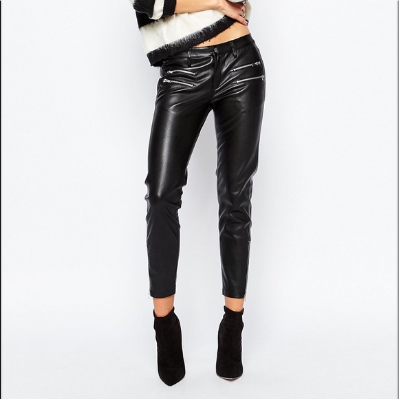 mango leather pants